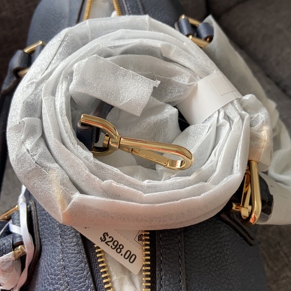 😍 Michael Kors Mercer Admiral Leather Satchel w/Crossbody 😱 - Picture 7 of 9